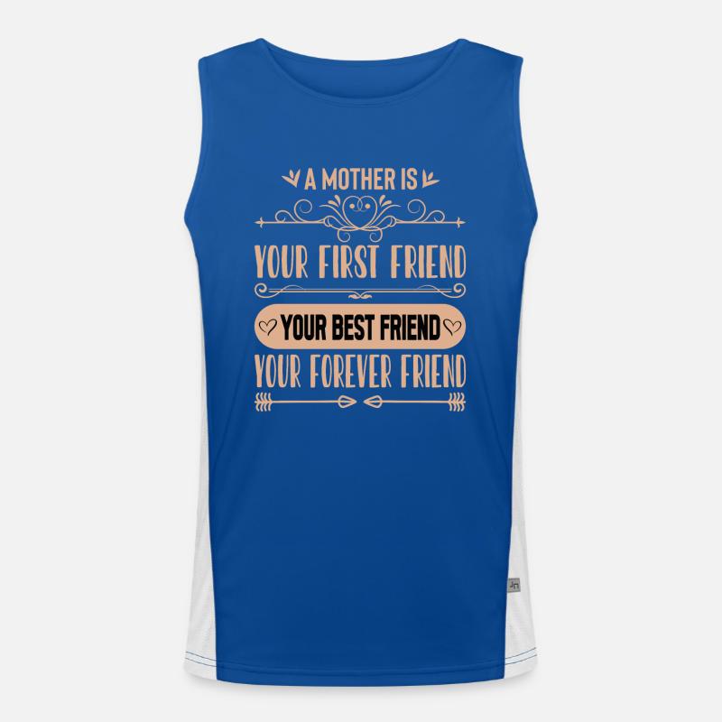 Beste Mama Überhaupt Muttertag Mutter Geschenk Funktionelles Kontrast-Tank Top für Männer 
