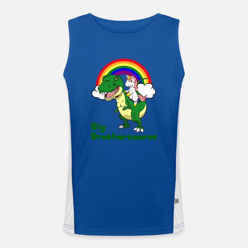 Sibling Brother Brothersaurus I Gift Men's Functional Contrast Tank Top 