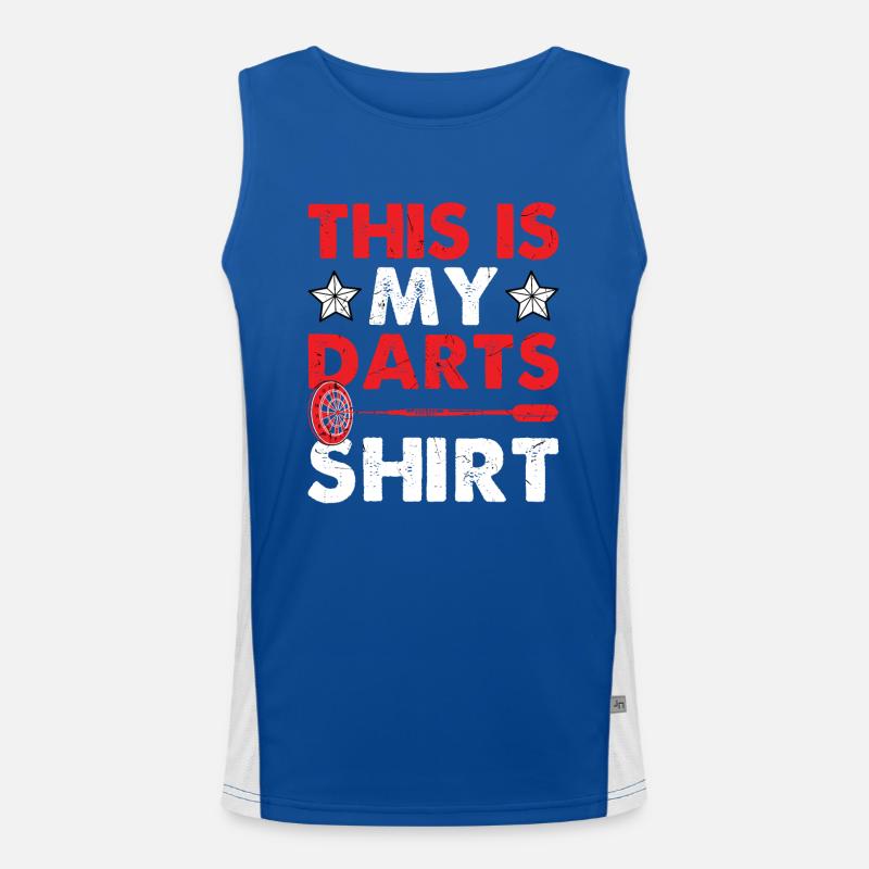 Funny Dart Saying Dartboard Darts Gift Men's Functional Contrast Tank Top 