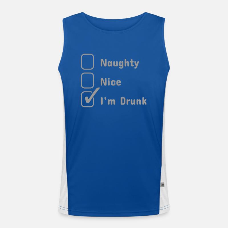 Drunk Party Drinking Circle - Men's Functional Contrast Tank Top - royal/white