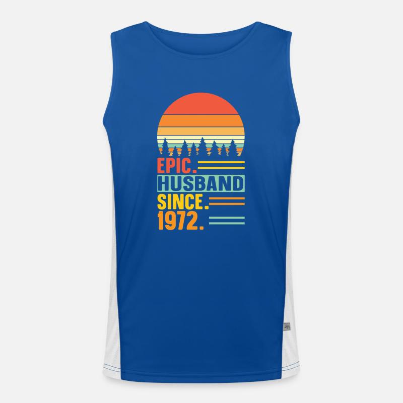 Best Husband Since 1972 - Anniversary Gift Men's Functional Contrast Tank Top 