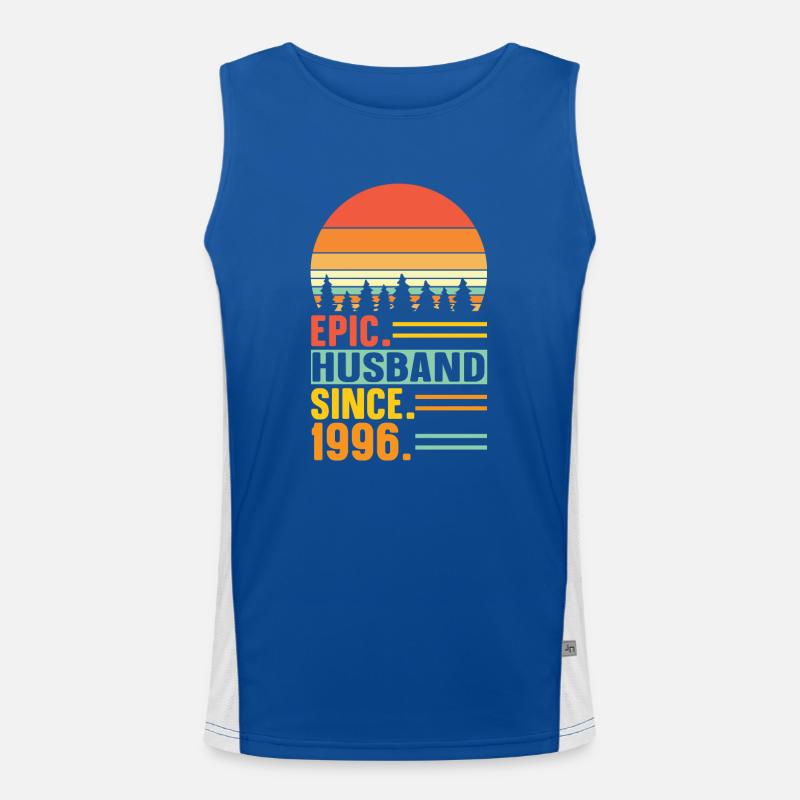 Bester Ehemann seit 1996 - Jahrestag Geschenk Funktionelles Kontrast-Tank Top für Männer 