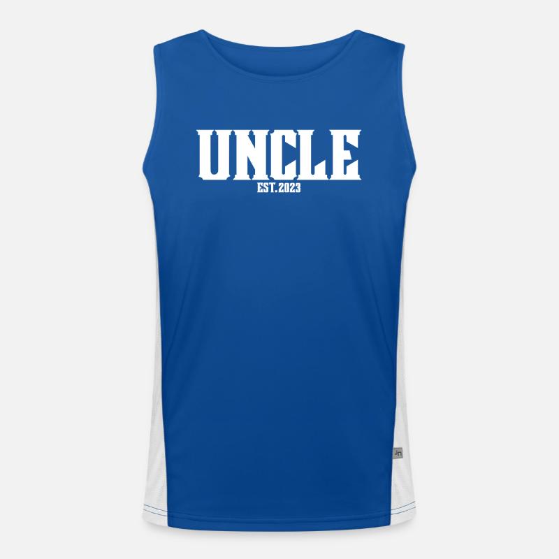 Uncle 2023 - Become an uncle Men's Functional Contrast Tank Top 