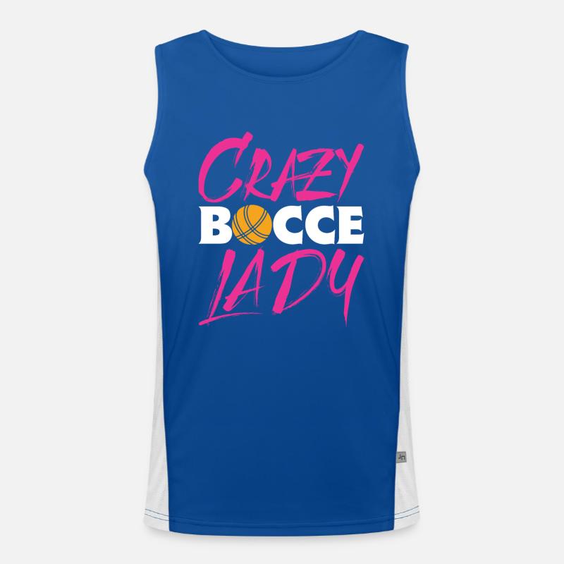 Bocce Quote Bocce Ball with Jack Bocci Game Bocce Men's Functional Contrast Tank Top 