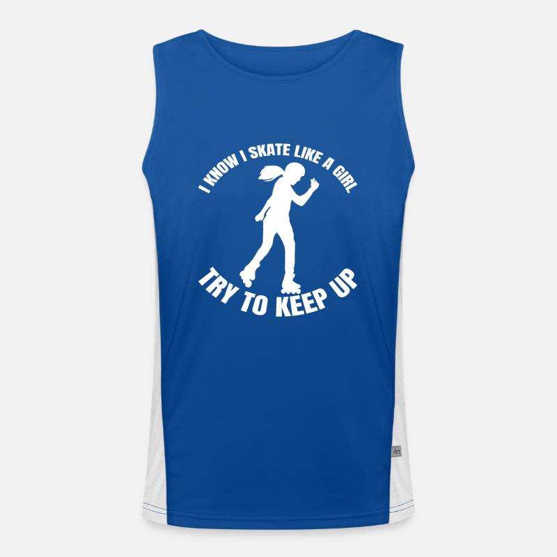 Roller Skating Inliner Skater Gift Inline Skating Débardeur respirant contrasté Homme 