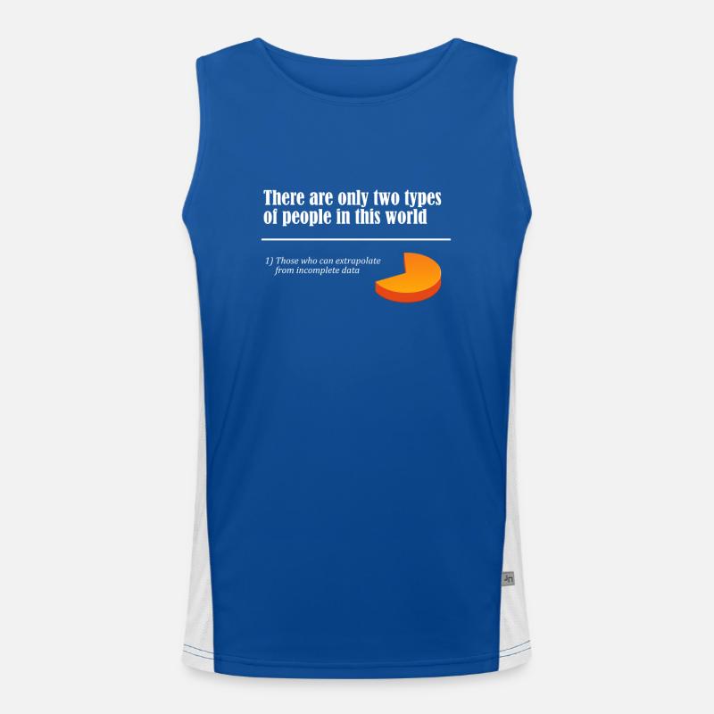 Two Types of People Extrapolate Incomplete Data Funktionelles Kontrast-Tank Top für Männer 