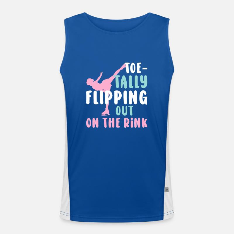 Eislauffigur Skating Punschlittschuhe Funktionelles Kontrast-Tank Top für Männer 