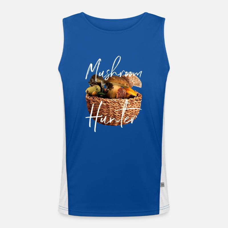 Chasse aux champignons Chasseur de champignons Cueilleur de champignons Morel Mycologue Débardeur respirant contrasté Homme 