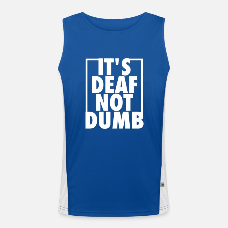 Deaf pride Hard of hearing Men's Functional Contrast Tank Top 