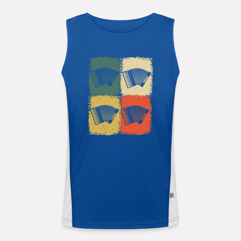Accordion Styrian Harmonica Accordion Men's Functional Contrast Tank Top 