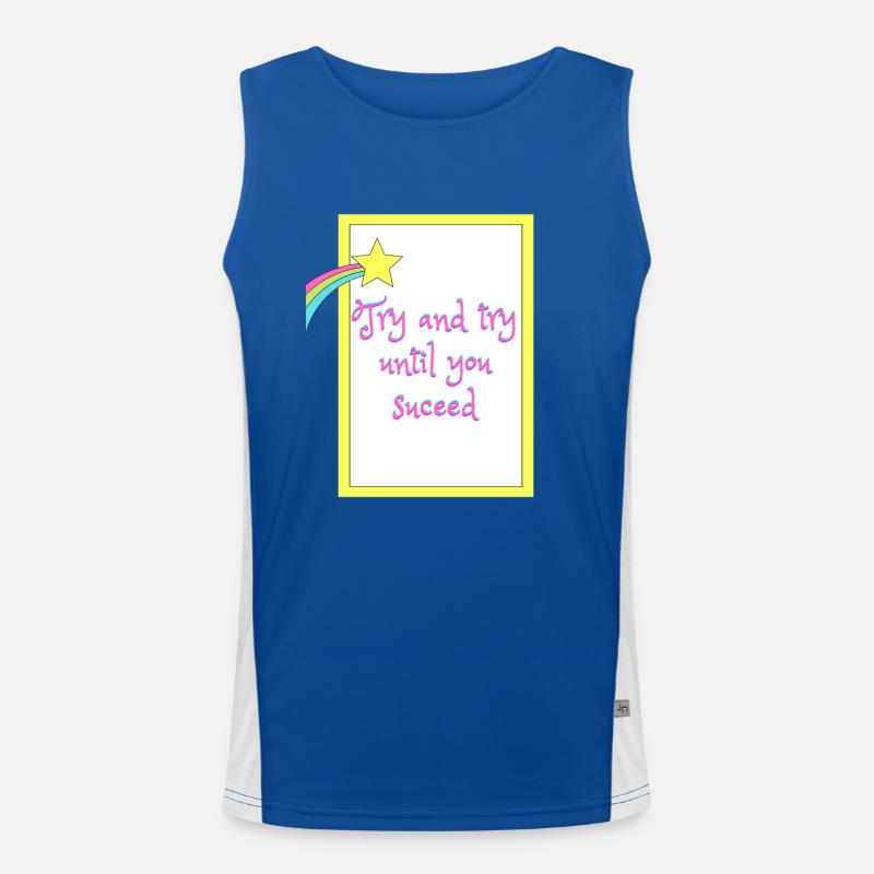 Try and try until you suceed Funktionelles Kontrast-Tank Top für Männer 