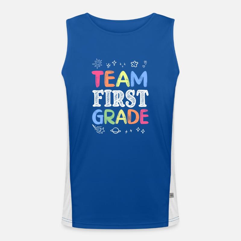 Team First Grade Back to School Teaching Student Funktionelles Kontrast-Tank Top für Männer 