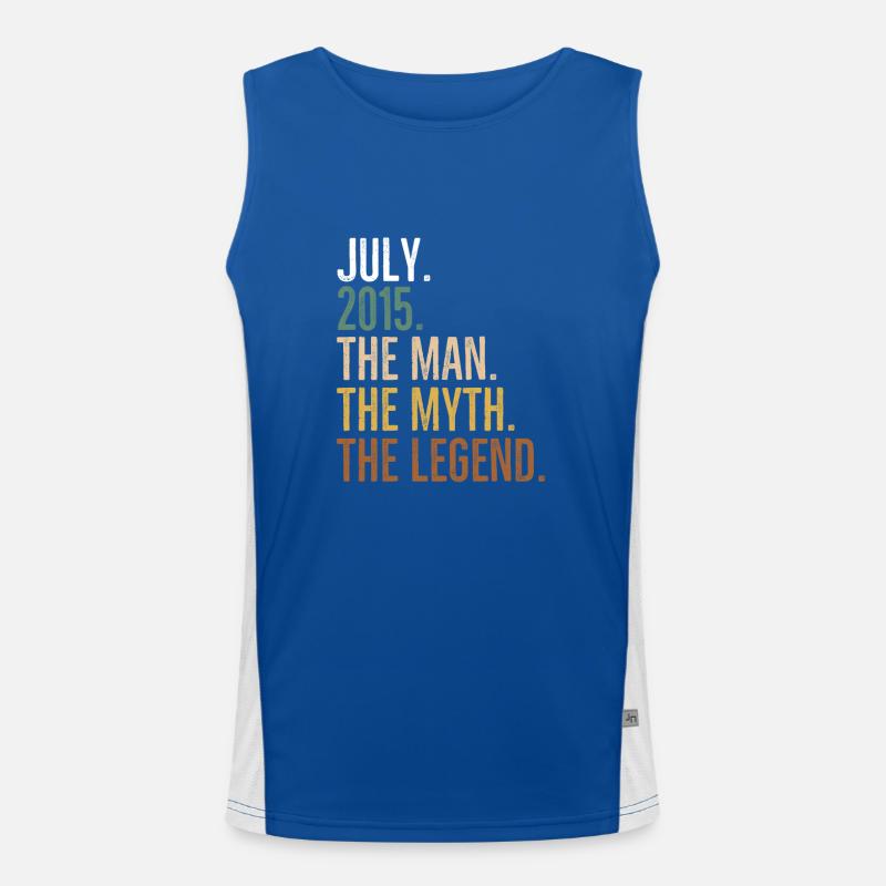 Juli 2015 Der Mann Der Mythos Die Legende Funktionelles Kontrast-Tank Top für Männer 