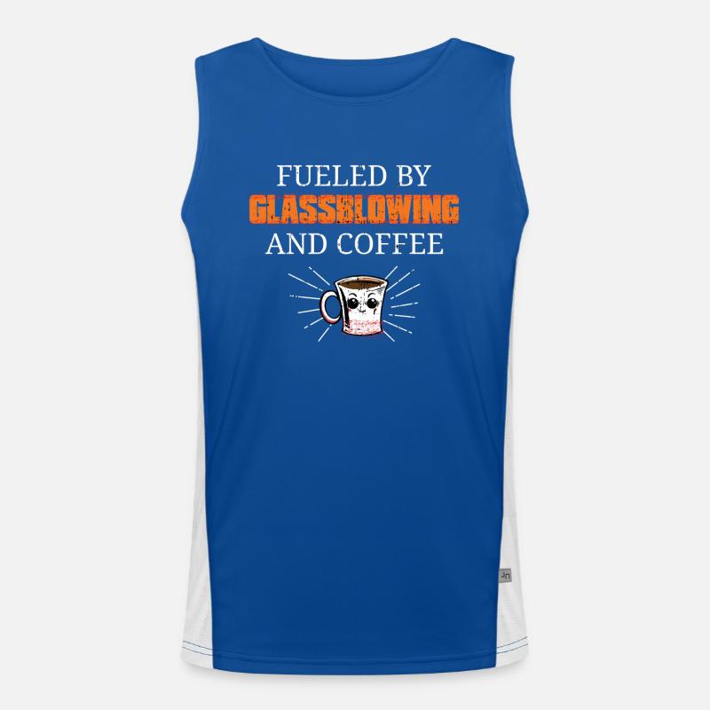 Glasbläser Kaffee Funktionelles Kontrast-Tank Top für Männer 