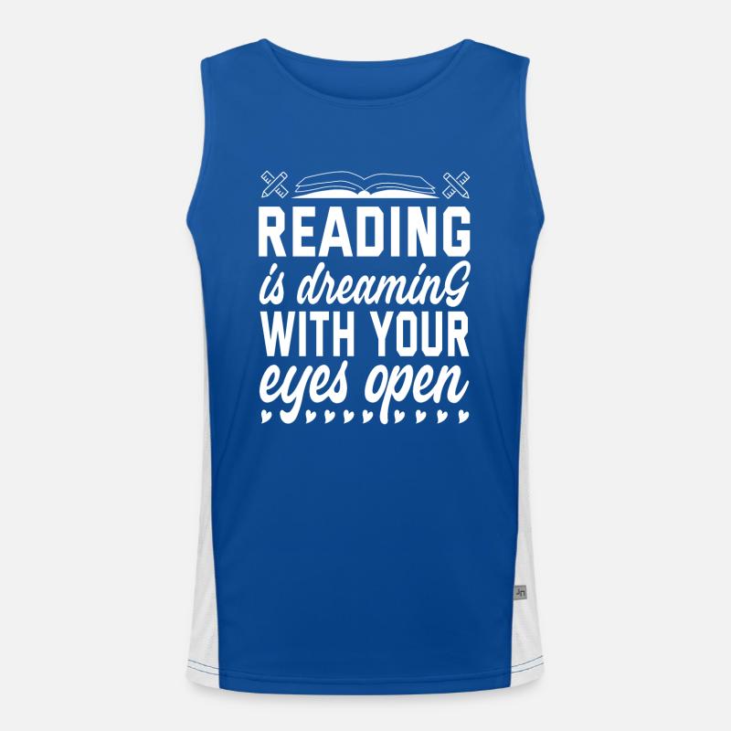 Read books Bookworm Men's Functional Contrast Tank Top 
