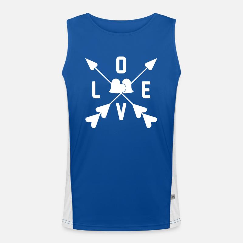Liebespfeil Pfeil Liebe Valentinstag Ehepaar Funktionelles Kontrast-Tank Top für Männer 