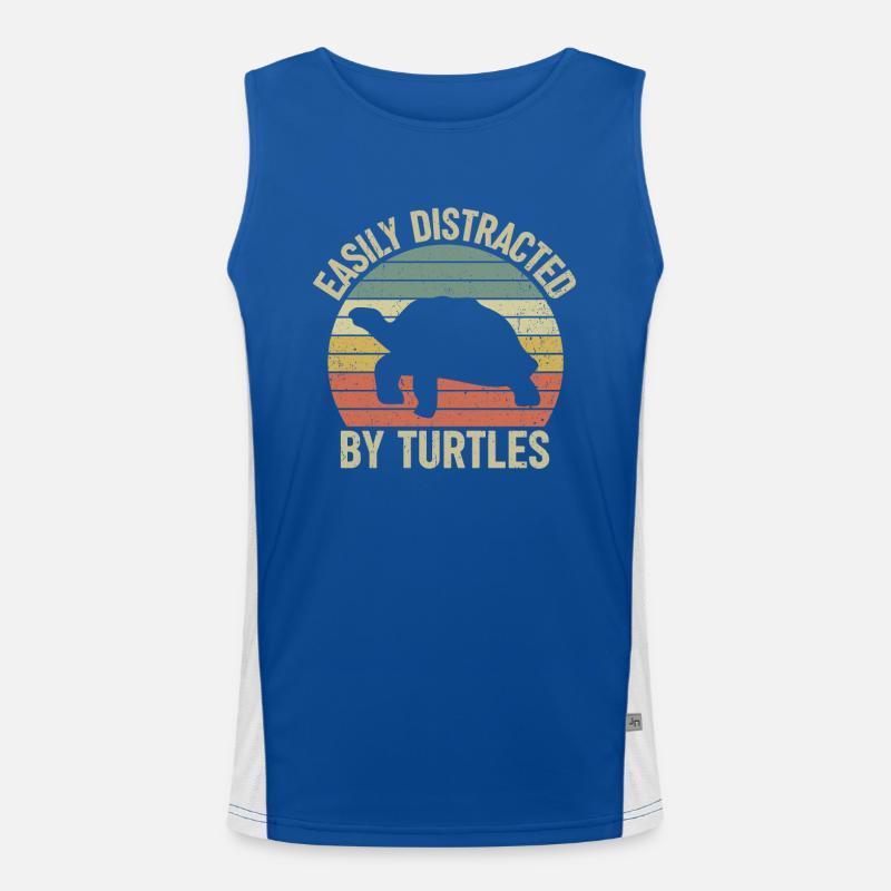 I like turtles sea turtle pet Men's Functional Contrast Tank Top 