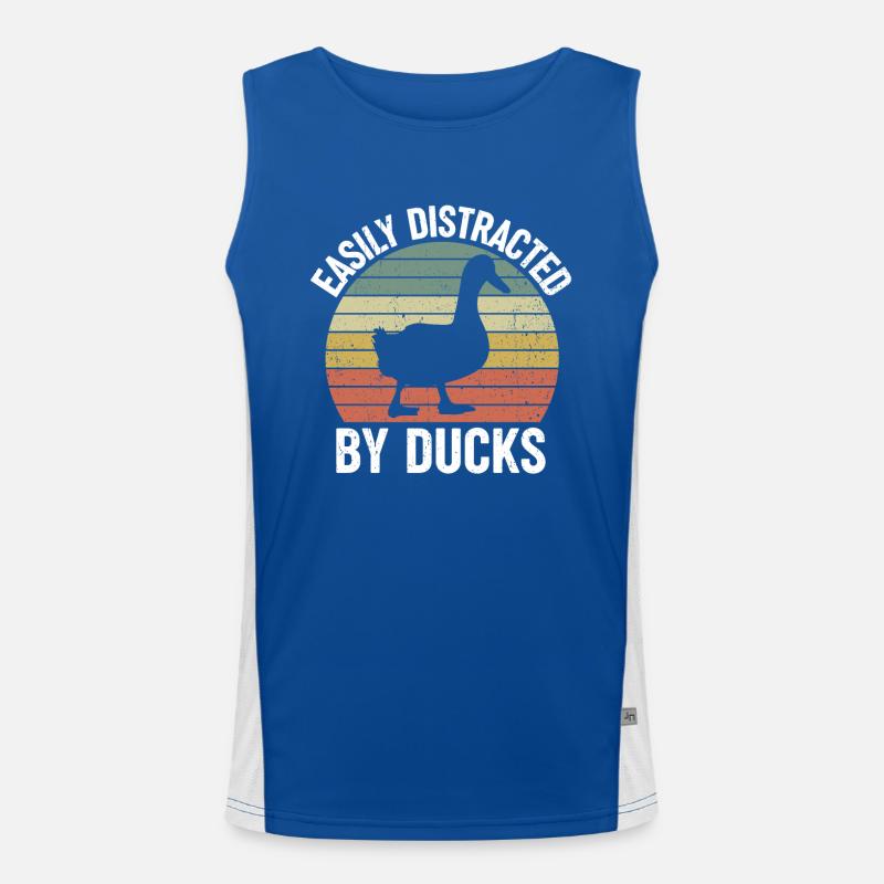 Canards Éleveurs de canards Élevage de canards Propriétaires de canards Débardeur respirant contrasté Homme 