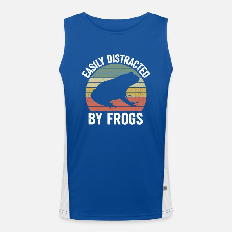 Ich Liebe Frösche Funktionelles Kontrast-Tank Top für Männer 