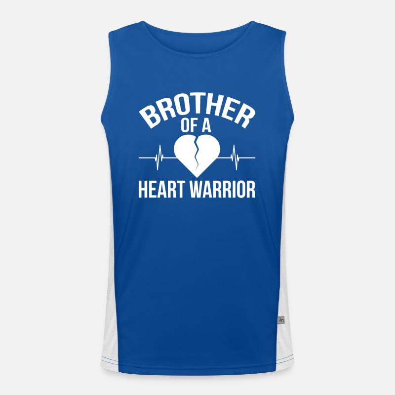 Stolzer Bruder Herzerkrankung Heart Warrior Funktionelles Kontrast-Tank Top für Männer 