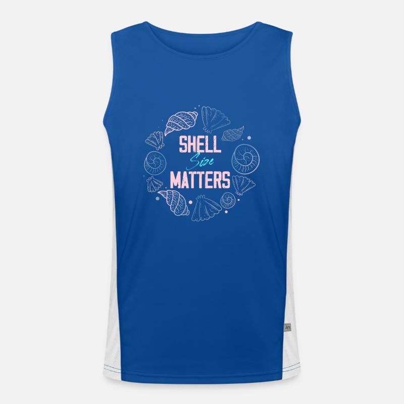 La taille de la coquille compte Conception pour un passionné de coquilles Débardeur respirant contrasté Homme 
