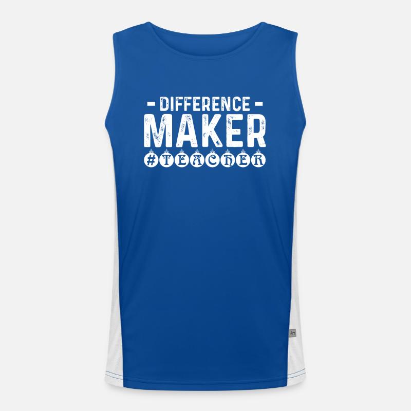 Lehrer bester Lehrer Geschenk Funktionelles Kontrast-Tank Top für Männer 