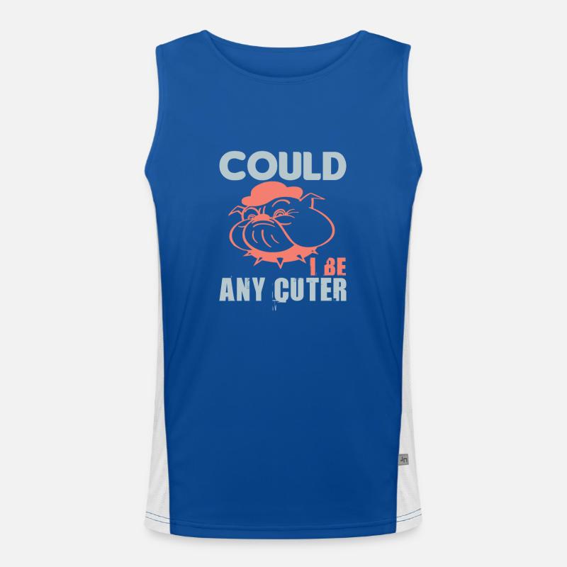 KÖNNTE ICH SÜSSLICHER SEIN Funktionelles Kontrast-Tank Top für Männer 