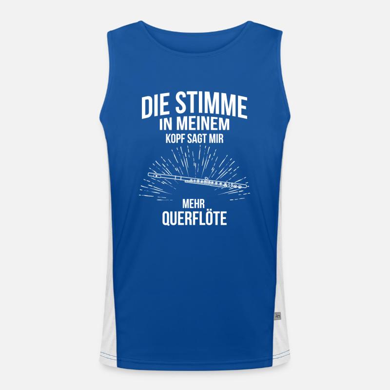 Querflöte Querflötenspieler Querflötist Funktionelles Kontrast-Tank Top für Männer 