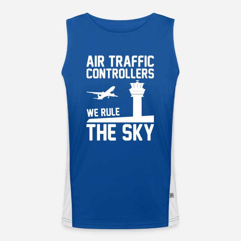 Air traffic controller Tower controller Flight attendants Men's Functional Contrast Tank Top 