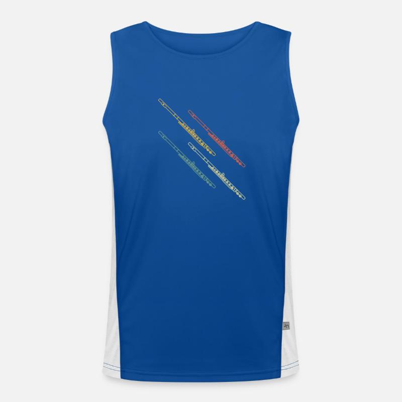 Querflöte Querflötenspieler Querflötist Funktionelles Kontrast-Tank Top für Männer 