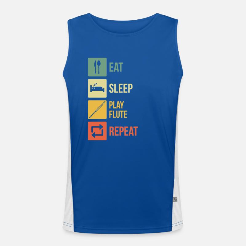 Querflöte Querflötenspieler Querflötist Funktionelles Kontrast-Tank Top für Männer 