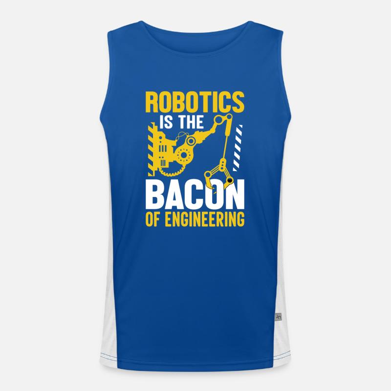 Robot Programmer Automation Technician - Men's Functional Contrast Tank Top  - royal/white