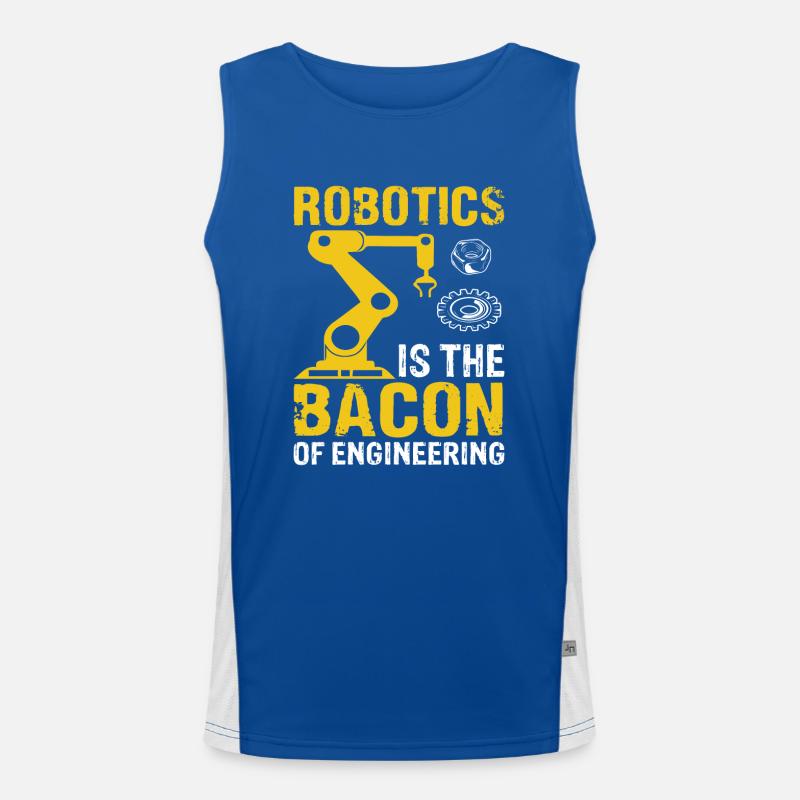 Robot Programmer Automation Technician Men's Functional Contrast Tank Top 
