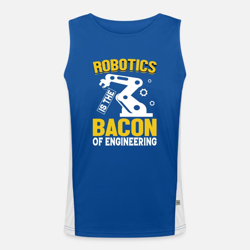 Robot Programmer Automation Technician - Men's Functional Contrast Tank Top  - royal/white
