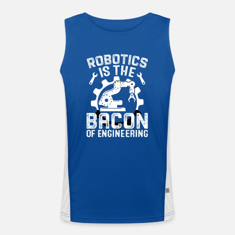 Robot Programmer Automation Technician - Men's Functional Contrast Tank Top  - royal/white