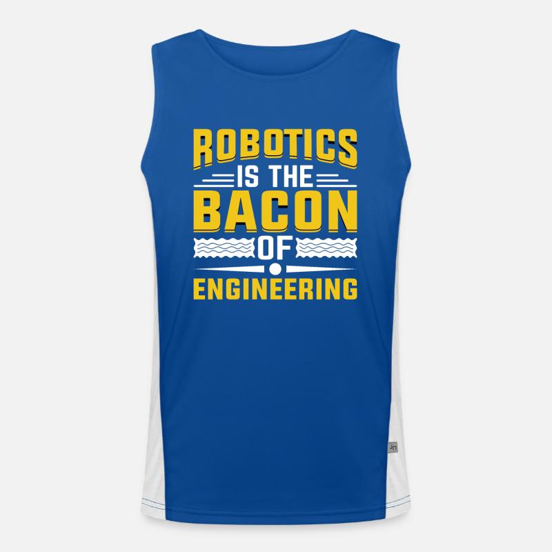 Robot Programmer Automation Technician Men's Functional Contrast Tank Top 