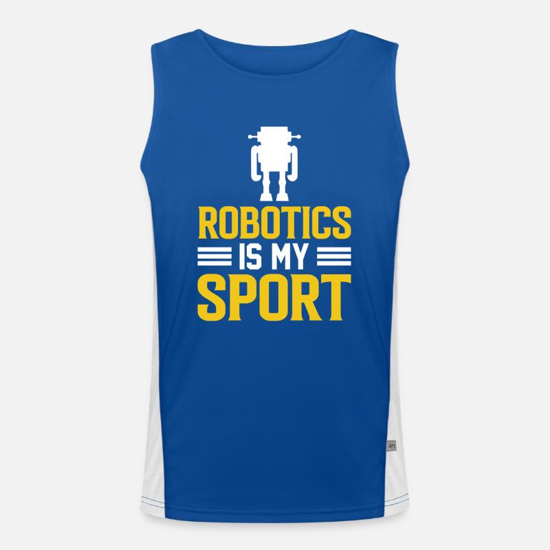 Robot Programmer Automation Technician Men's Functional Contrast Tank Top 
