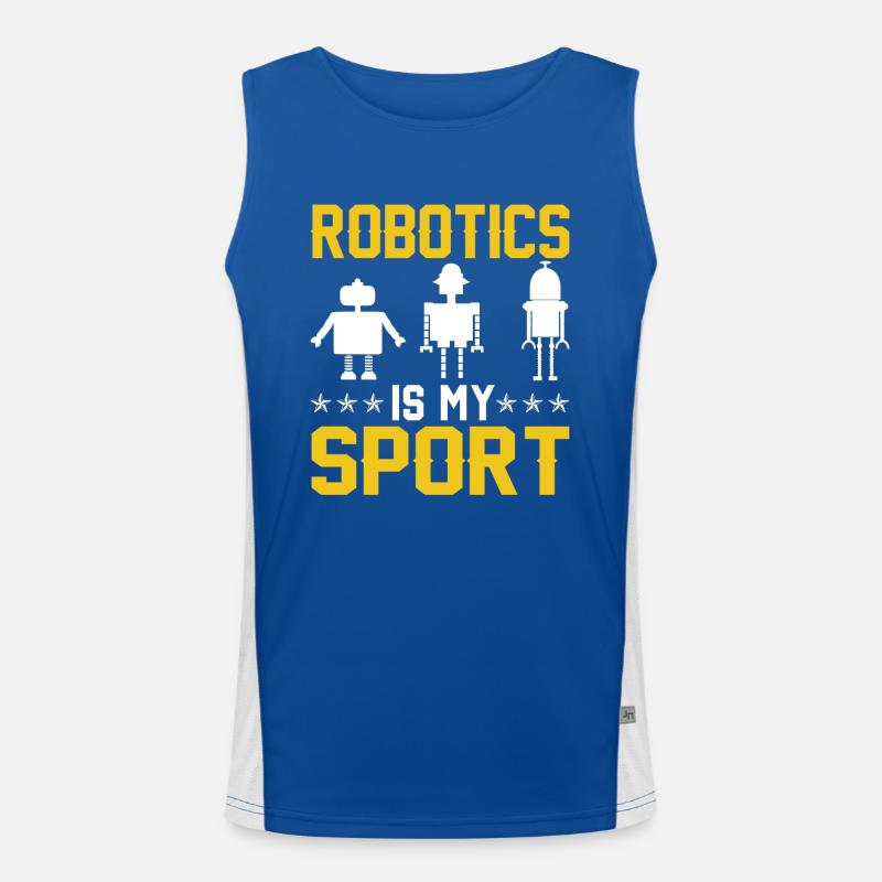 Robot Programmer Automation Technician Men's Functional Contrast Tank Top 