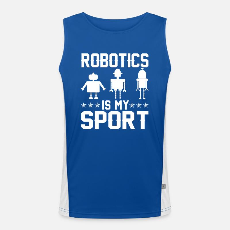 Robot Programmer Automation Technician Men's Functional Contrast Tank Top 