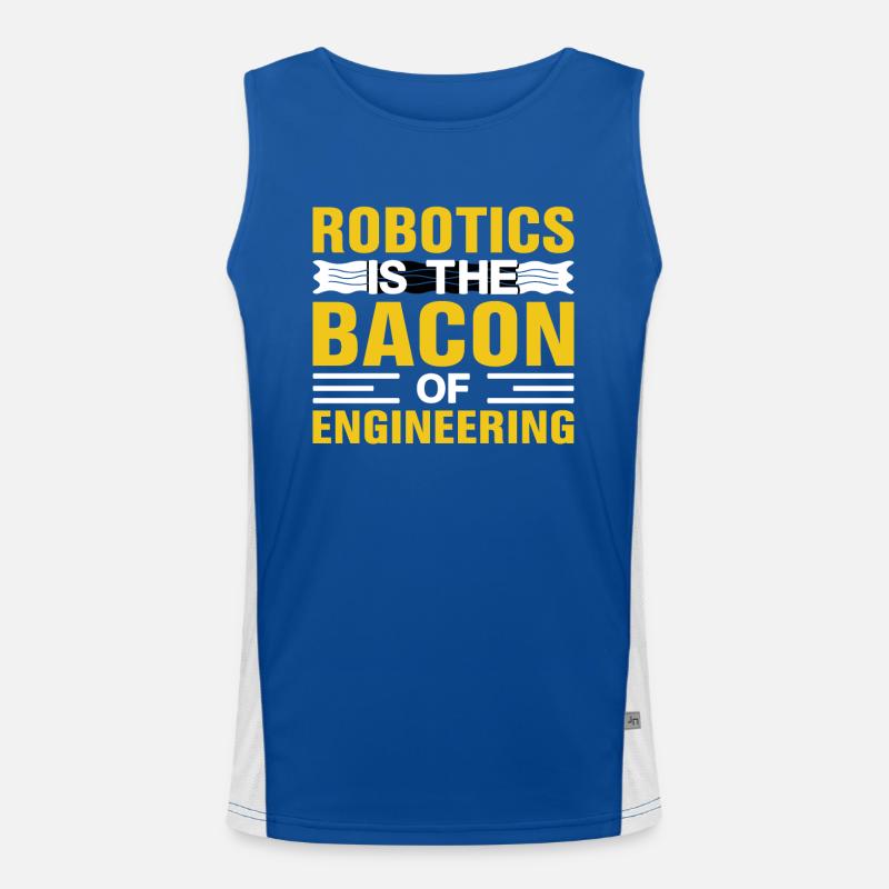 Robot Programmer Automation Technician - Men's Functional Contrast Tank Top  - royal/white