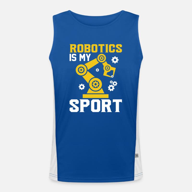 Robot Programmer Automation Technician Men's Functional Contrast Tank Top 