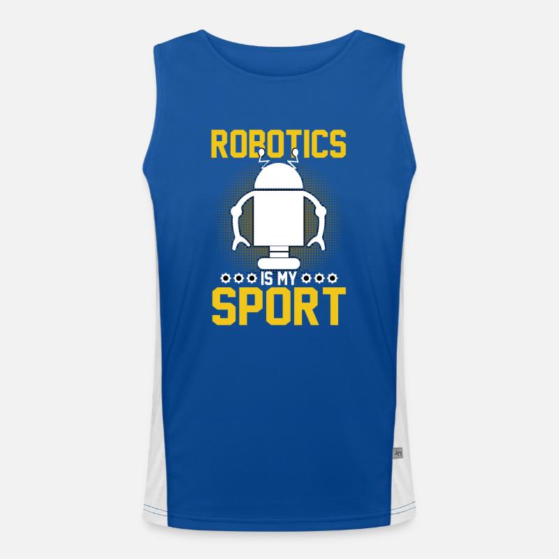 Robot Programmer Automation Technician Men's Functional Contrast Tank Top 