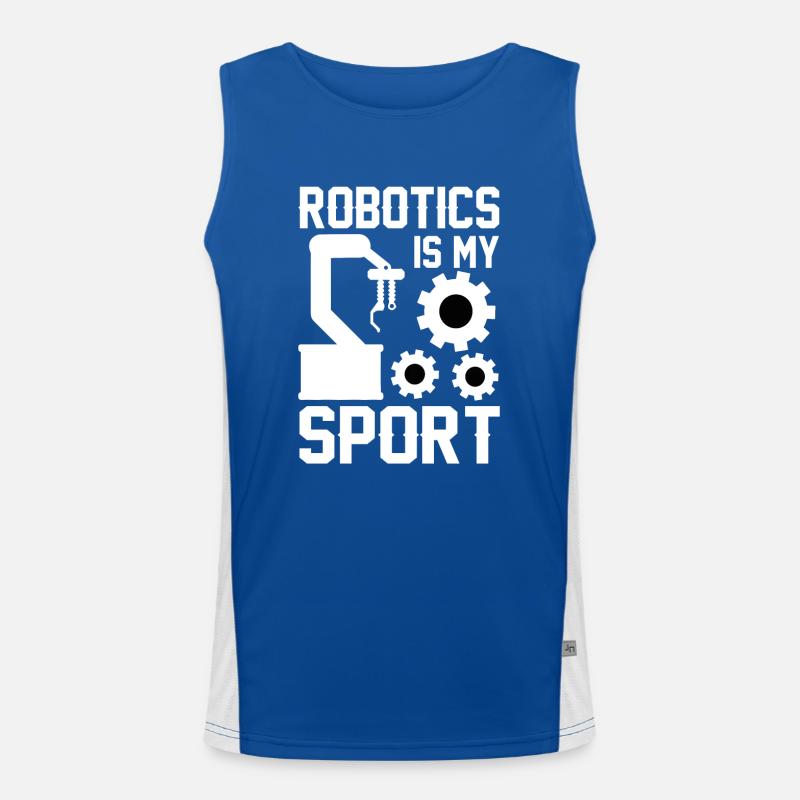 Robot Programmer Automation Technician Men's Functional Contrast Tank Top 