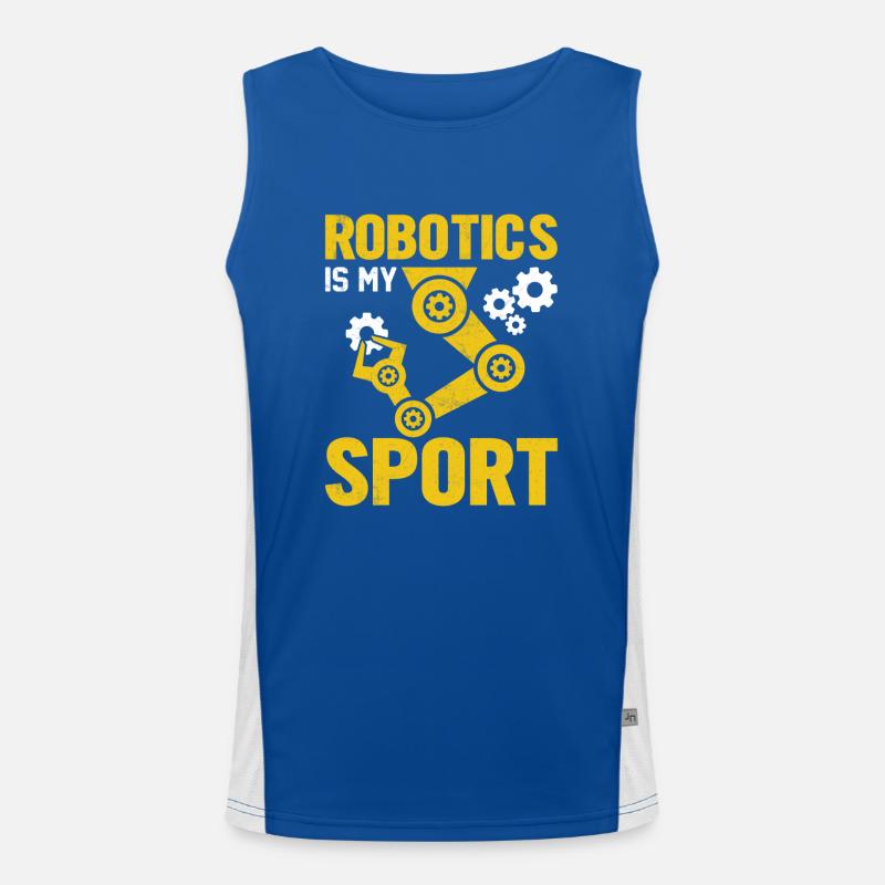 Robot Programmer Automation Technician Men's Functional Contrast Tank Top 