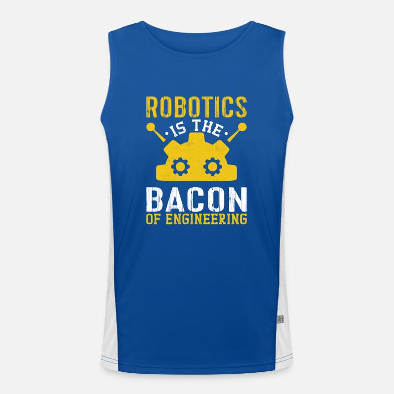 Robot Programmer Automation Technician - Men's Functional Contrast Tank Top  - royal/white
