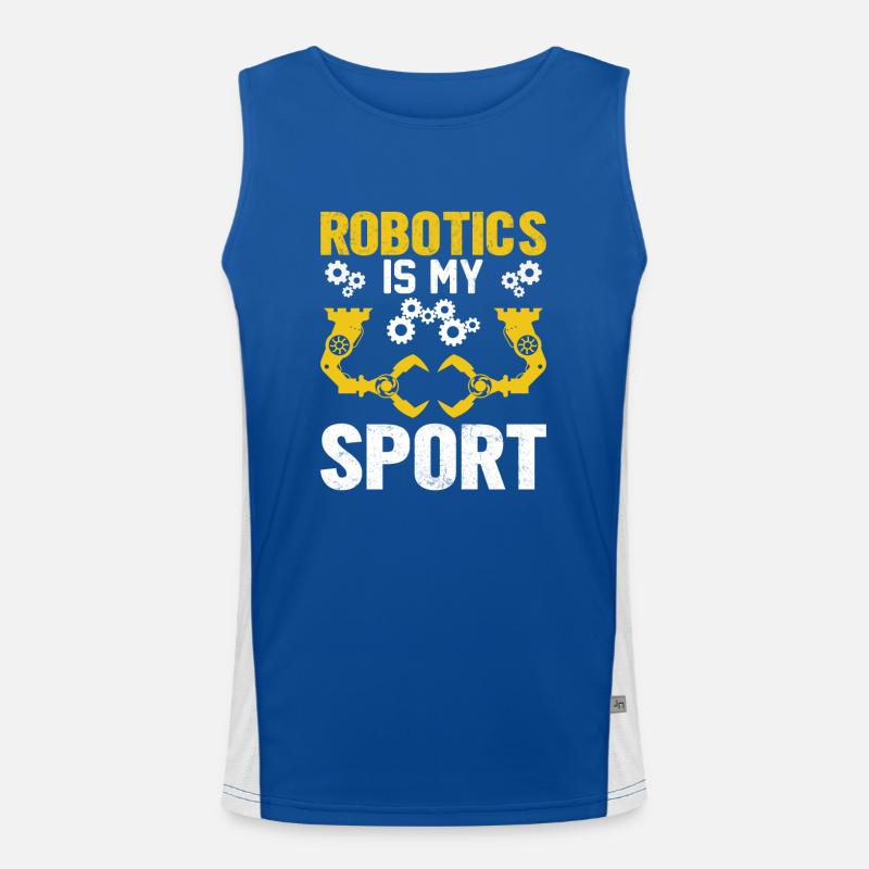 Programmeur de robots Technicien en automatisation Débardeur respirant contrasté Homme 