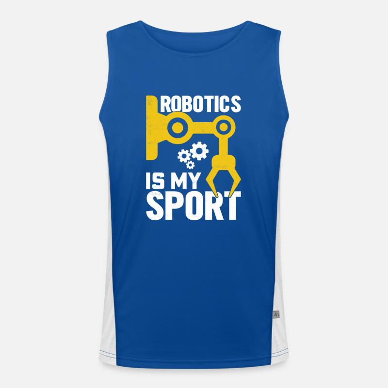 Robot Programmer Automation Technician Men's Functional Contrast Tank Top 