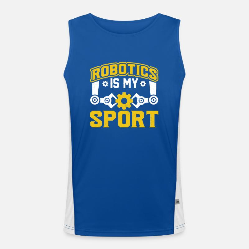 Robot Programmer Automation Technician Men's Functional Contrast Tank Top 