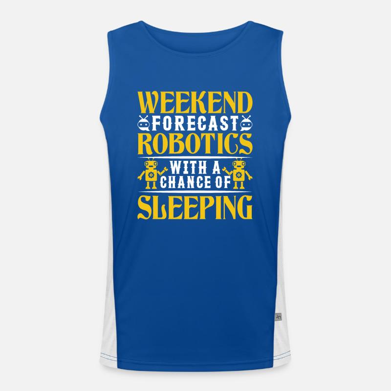 Robot Programmer Automation Technician - Men's Functional Contrast Tank Top  - royal/white