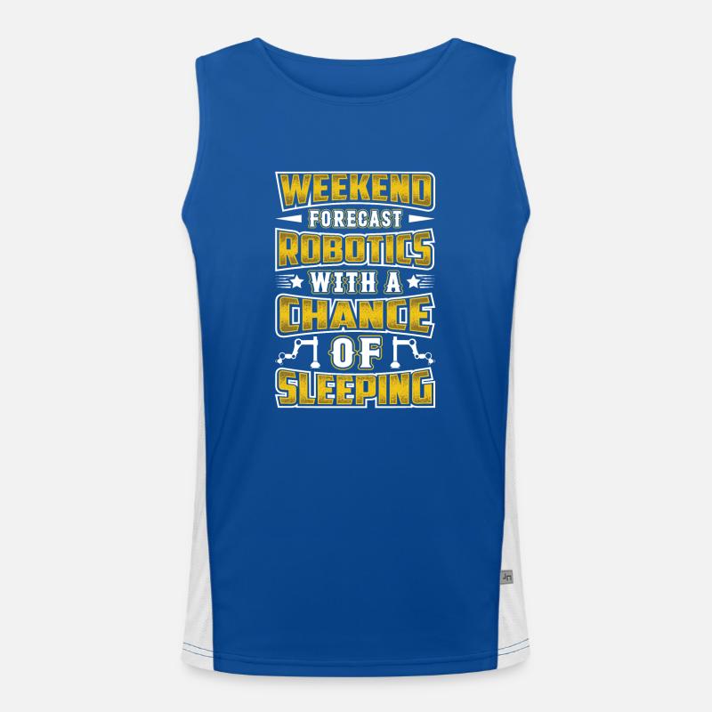 Robot Programmer Automation Technician Men's Functional Contrast Tank Top 